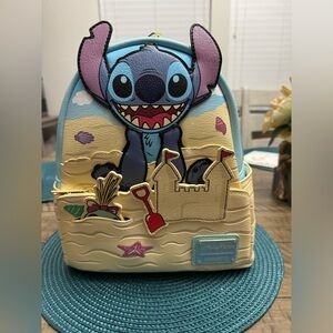 Loungefly Stitch Beach theme mini backpack NWT